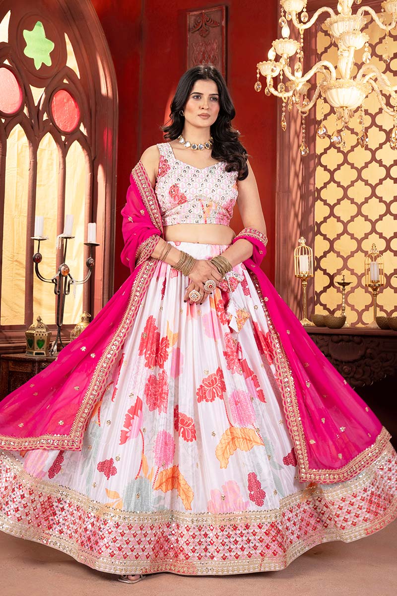 Floral Lehenga Set UK | Hand Embroidered Wedding & Festive Wear PR