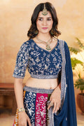 Designer Blue Lehenga Choli UK | Sequins Embroidery Festive Outfit PR