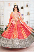 Orange Embroidered Lehenga UK | Orange festive & Party Wear Set PR