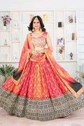 Orange Embroidered Lehenga UK | Orange festive & Party Wear Set PR