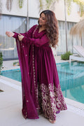 Designer Emerald Green Wedding Guest Gown UK | Heavy Floral Hem Embroidery PR