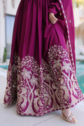 Designer Emerald Green Wedding Guest Gown UK | Heavy Floral Hem Embroidery PR