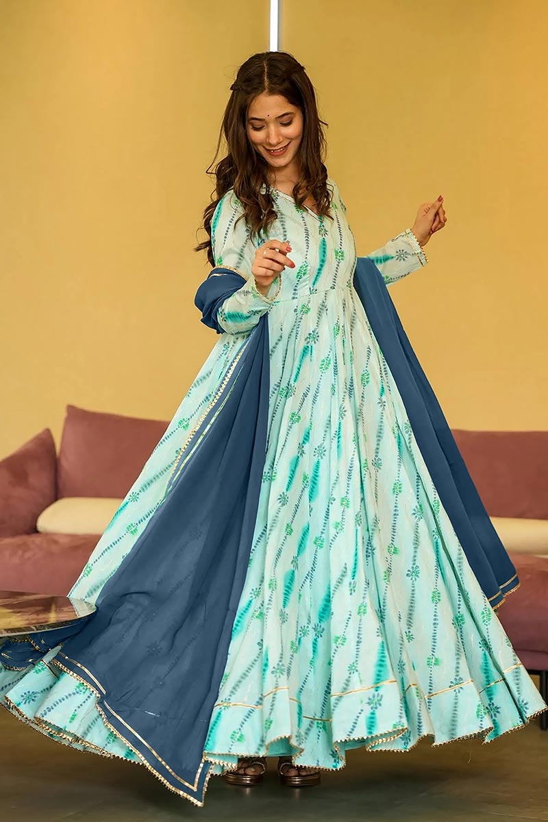 Green Floral Maxi Anarkali UK | Wedding & Festive Outfit PR