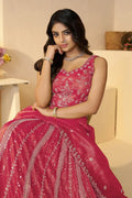 Pretty Pink Silk Wedding Lehenga with Intricate Paisley Embroidery KSR