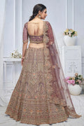 Purple Heavy Embroidered Bridal Lehenga with Mirror & Zari Detailing KSR