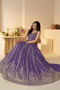 Purple Jimmy Choo Embroidered Lehenga Set KSR