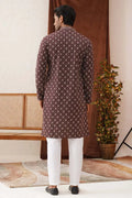 Purple Viscose Rayon Embroidered Designer Kurta Pajama Set - Traditional Wear VA