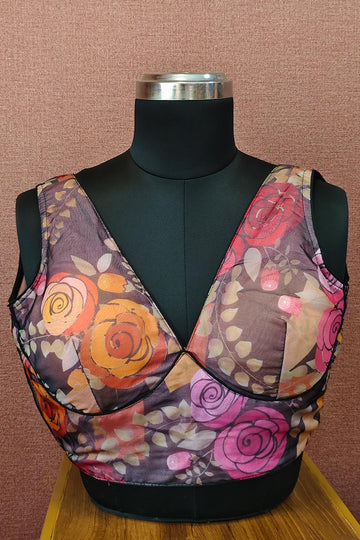 Vibrant Multicolour Madhubala Blouse with Sequins & Bead Embroidery RB