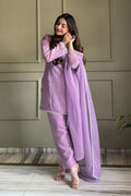 Lavender Swarovski Salwar Suit UK | Premium Crunchy Silk Kurta Set RTI