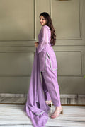 Lavender Swarovski Salwar Suit UK | Premium Crunchy Silk Kurta Set RTI
