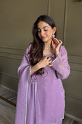 Lavender Swarovski Salwar Suit UK | Premium Crunchy Silk Kurta Set RTI