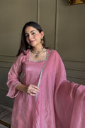 Pink Swarovski Salwar Suit UK | Premium Crunchy Silk Kurta Set RTI
