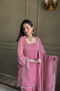 Pink Swarovski Salwar Suit UK | Premium Crunchy Silk Kurta Set RTI