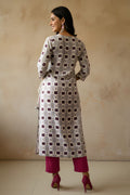 White Cotton Printed Kurti for Women – Elegant Straight Fit PR