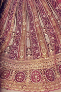 Radiant Purple Bridal Lehenga with Elegant Detailing KSR