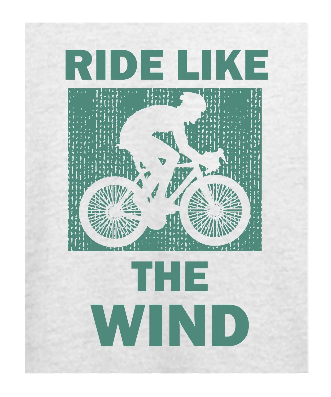 "Ride Like The Wind" Printed T-Shirt – Premium Round Neck - White Melange - 100% Cotton Offbeat
