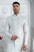 White Embroidered Sherwani for Men – Elegant Groom & Festive Wear PR