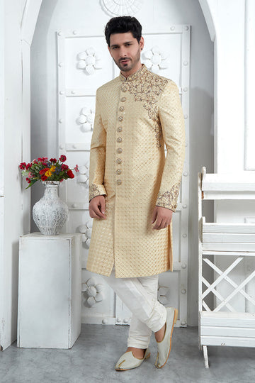 Beige Elegant Groom Vibes – Indian Wedding Sherwani Playlist SOU
