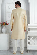 Beige Elegant Groom Vibes – Indian Wedding Sherwani Suit SOU