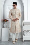 Multi color Hand Embroidered Festive & party wear Sherwani for Men SOU