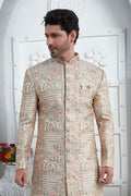 Multi color Hand Embroidered Festive & party wear Sherwani for Men SOU