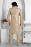 Luxury Gold Hand Embroidered Sherwani for Men – Festive & Wedding Wear SOU