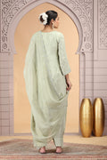 Green Satin Silk Beads Work Indian Suit – Stylish Salwar Kameez for Women SOU