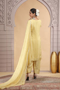 Yellow Sequins Satin Silk Suit – Elegant Salwar Kameez for Women SOU
