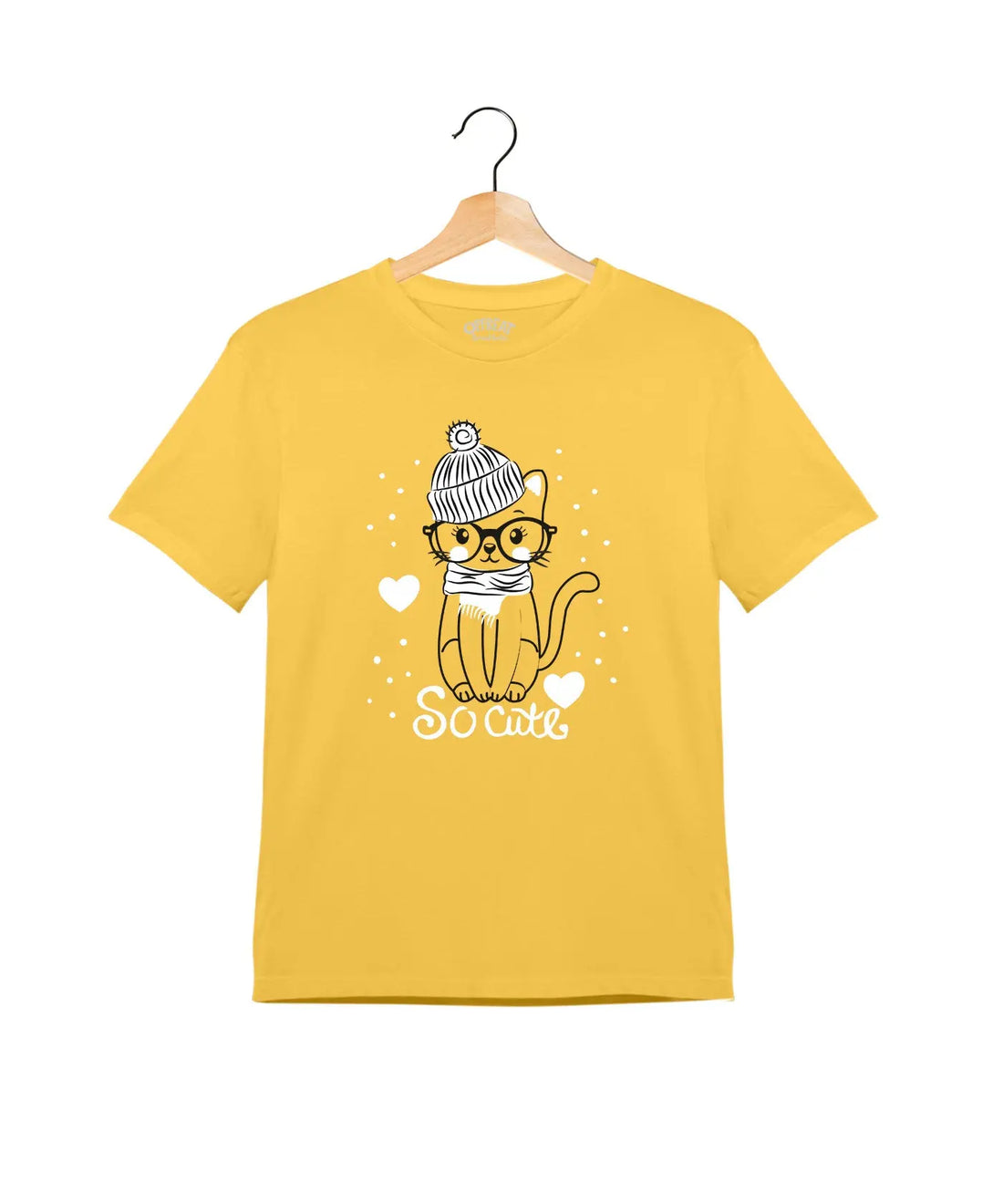 "So Cute" - Kids Unisex T-Shirt – Premium Round Neck - Minion Yellow and Pigeon Blue - 100% Cotton Offbeat