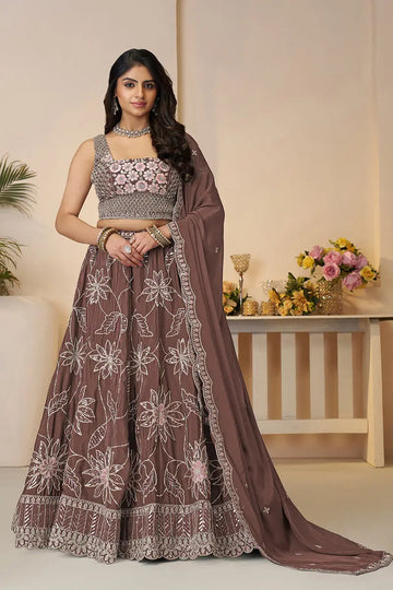 Spring Blossom: Mauve Sequin Lehenga for the Dreamy Bridesmaid KSR