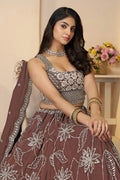 Spring Blossom: Mauve Sequin Lehenga for the Dreamy Bridesmaid KSR