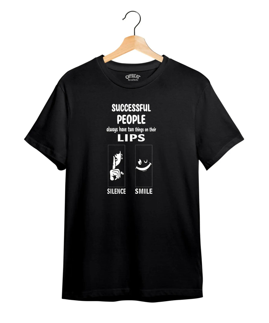"Successful People" Printed T-Shirt – Premium Round Neck - Black and Navy Blue - 100% Cotton Offbeat