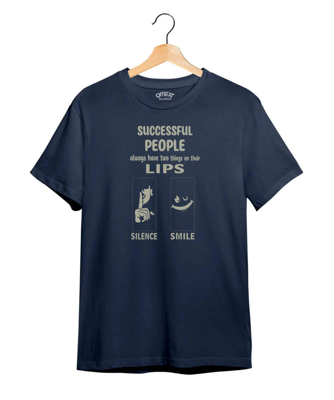 "Successful People" Printed T-Shirt – Premium Round Neck - Black and Navy Blue - 100% Cotton Offbeat