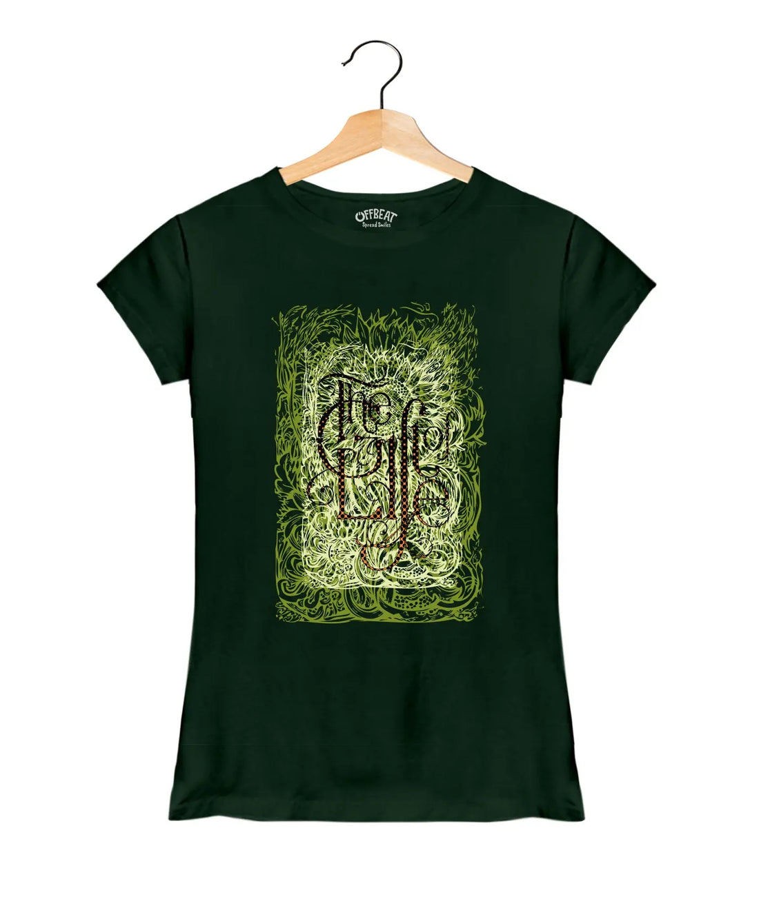 The Gift Of Life - Women’s T-Shirt –  Premium Round Neck - Green - 100% Cotton Offbeat