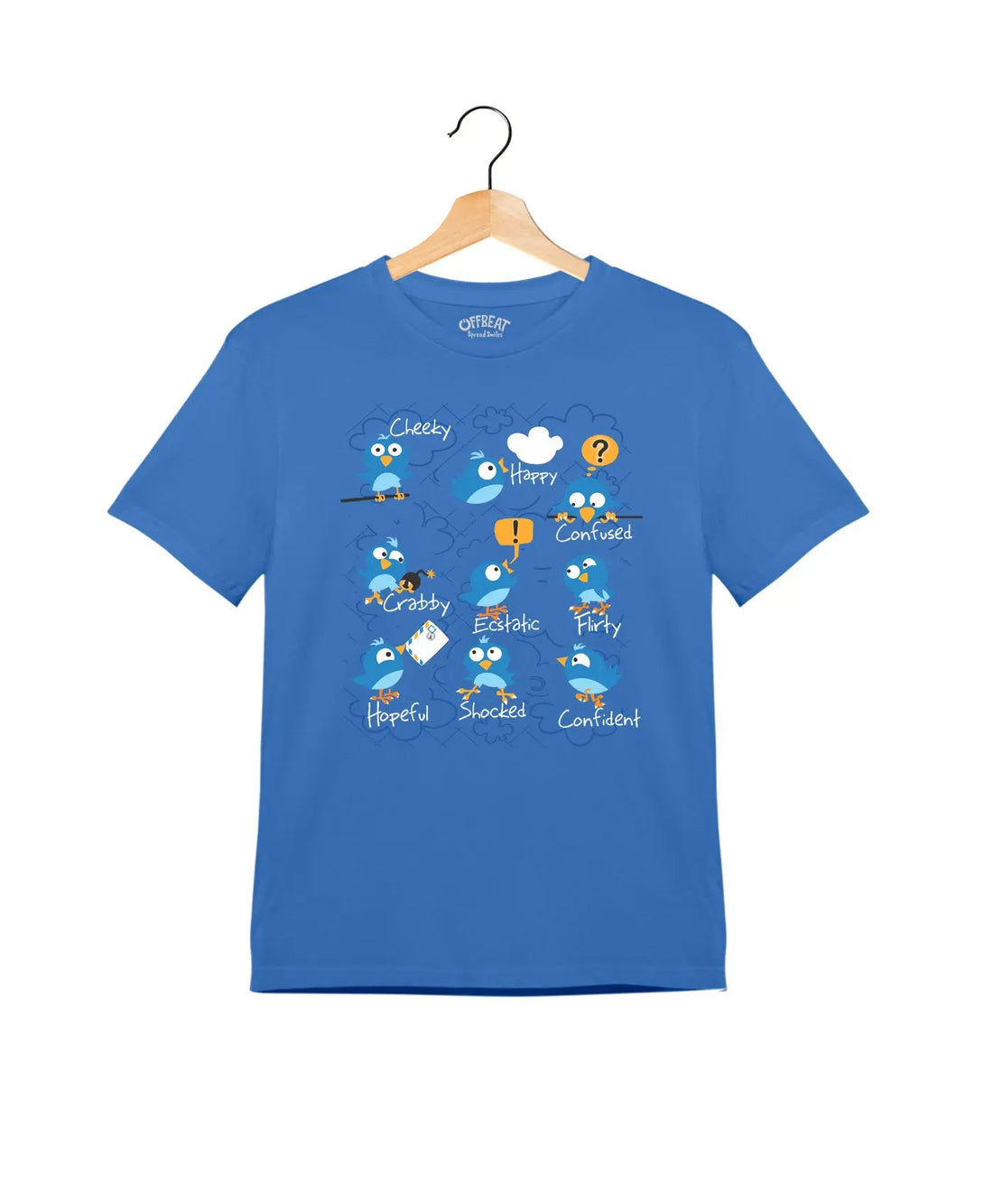 "Tweeties" - Kids Unisex T-Shirt – Premium Round Neck - Electric Blue - 100% Cotton Offbeat