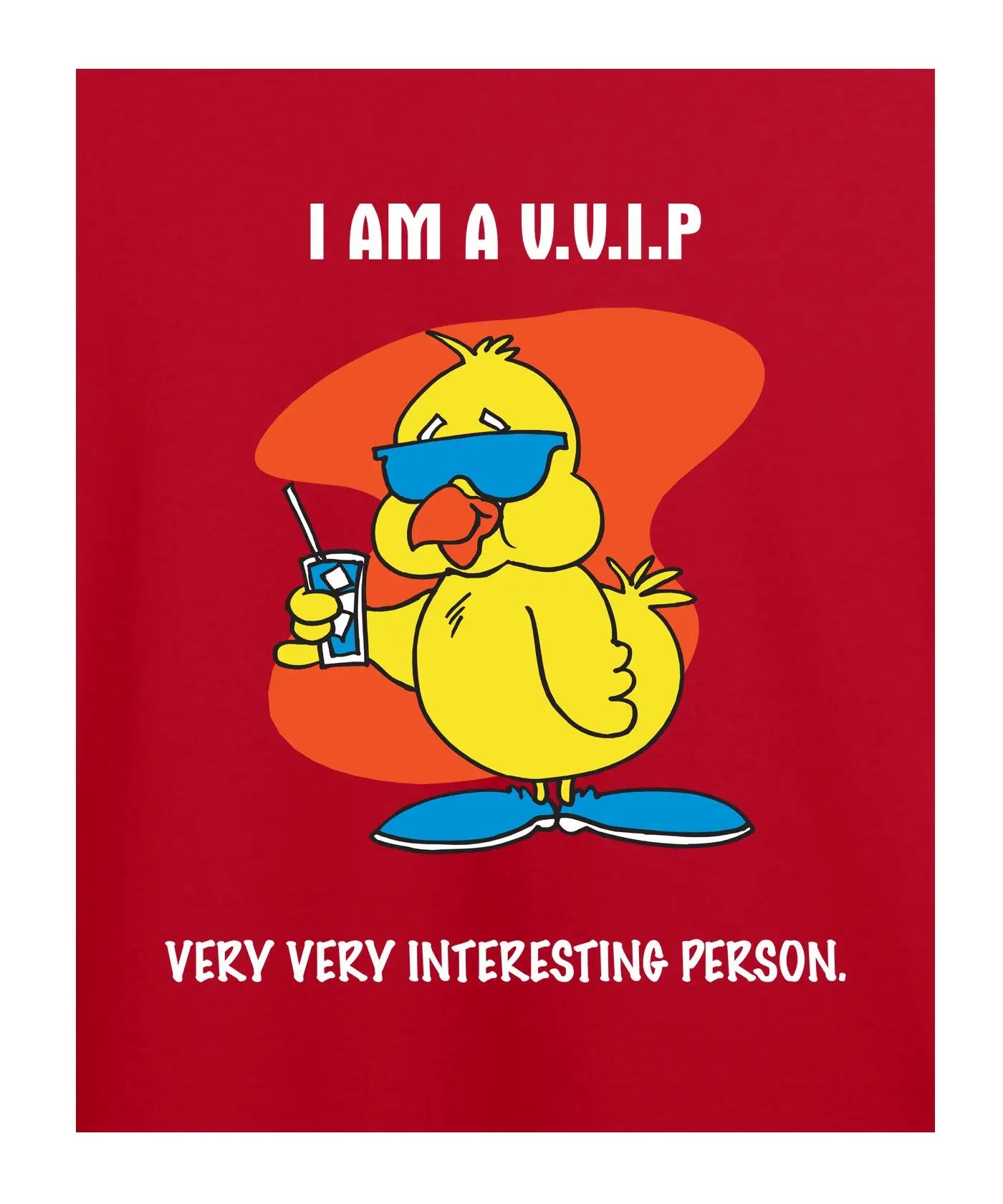 "V.V.I.P" - Kids Unisex T-Shirt – Premium Round Neck - Red - 100% Cotton Offbeat