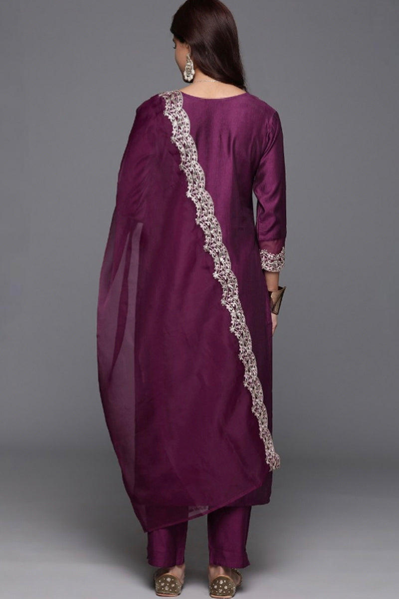 Festive-Ready Fuchsia Yellow Kurta Set | Embroidered Traditional Outfit UK (Copy) RTI