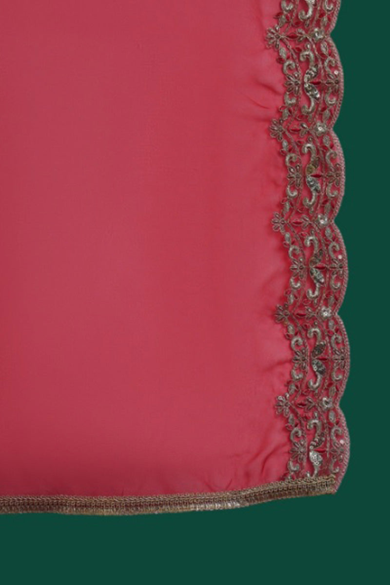 Pink Straight Suit with Embroidery & Dupatta | Party Wear Set VA