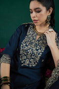 Blue Festive Suit with Embroidery – 3-Piece Traditional Outfit VA