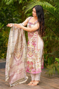 Signature Cream Suit with Delicate Floral Printed Dupatta VA
