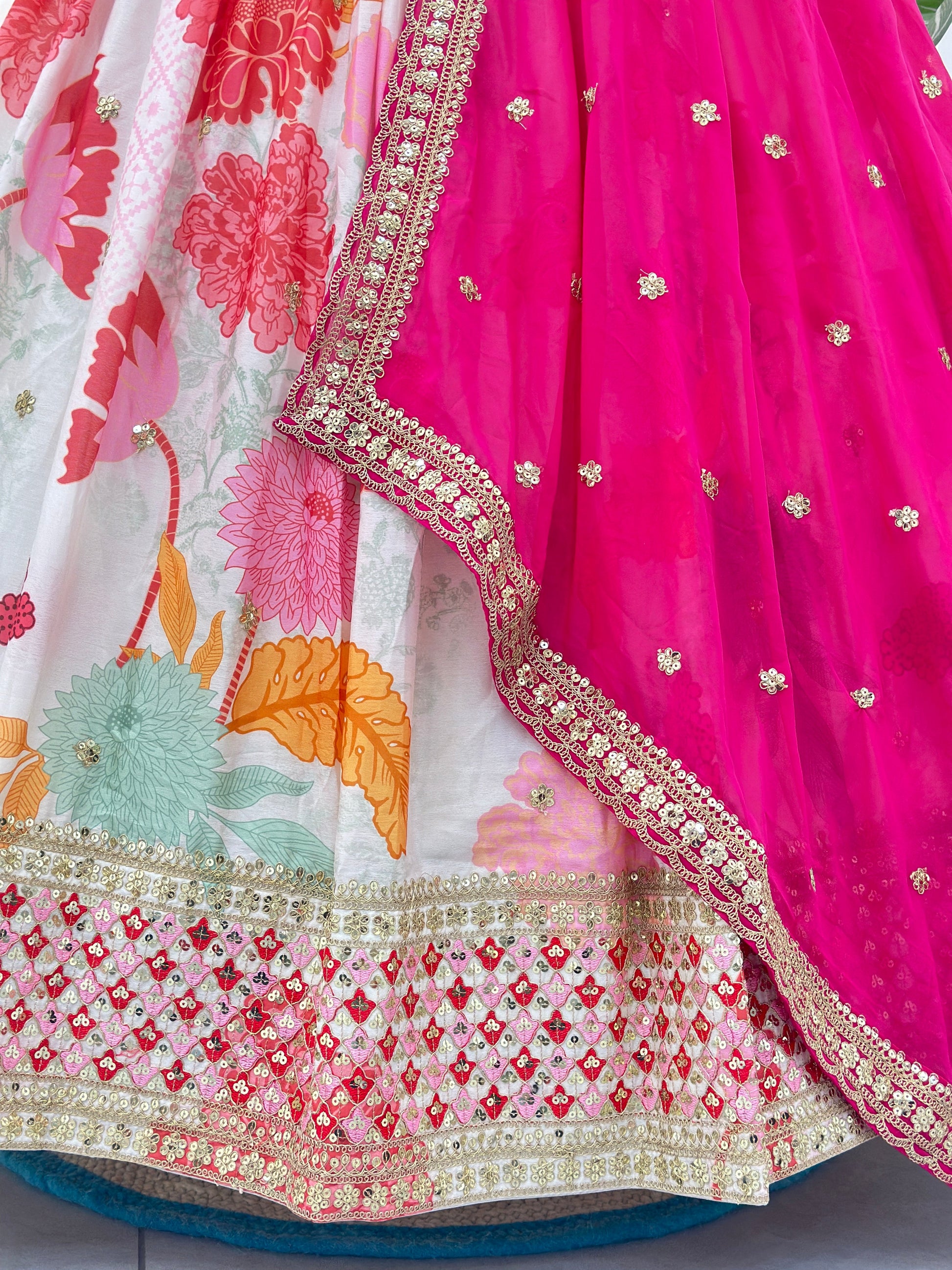 Floral Lehenga Set UK | Hand Embroidered Wedding & Festive Wear PR