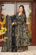 Elegant Maroon Anarkali Dress – Heavy Print Maslin | Multi Color UF