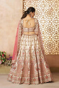 Whimiscal white Imperial Patterned Embroidered Bridal Lehenga KSR