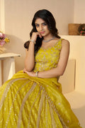 Yellow Haldi Lehenga with Intricate Sequins & Cut Dana Work KSR
