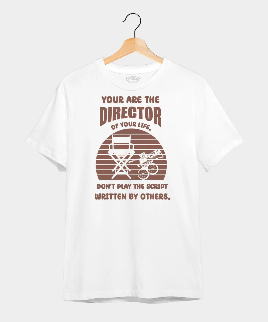 Women You Are The Director Graphic T-Shirt – Black & White Cotton Casual Tee Offbeat