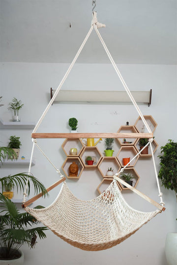 XL Traditional Rope Hanging Chair – Premium Hammock Seat